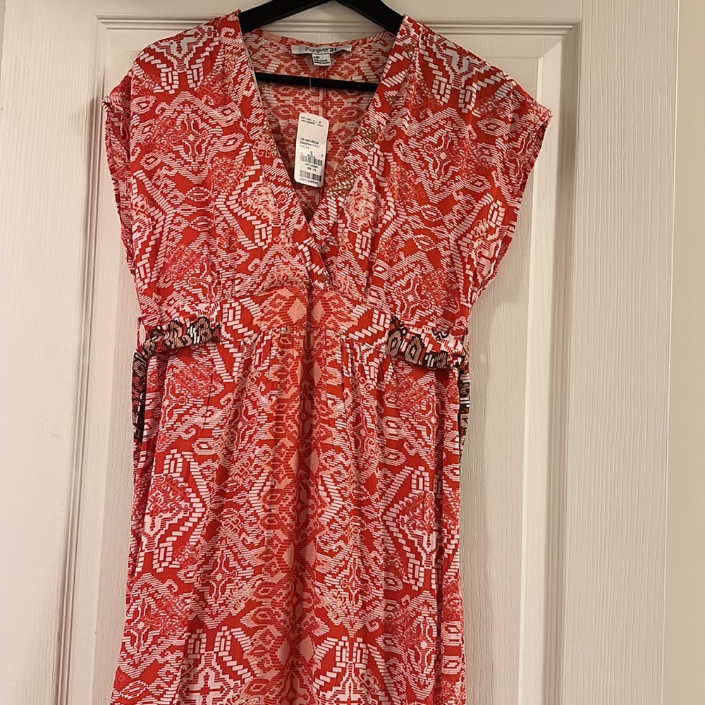 Forever 21, Long summer red dress, S